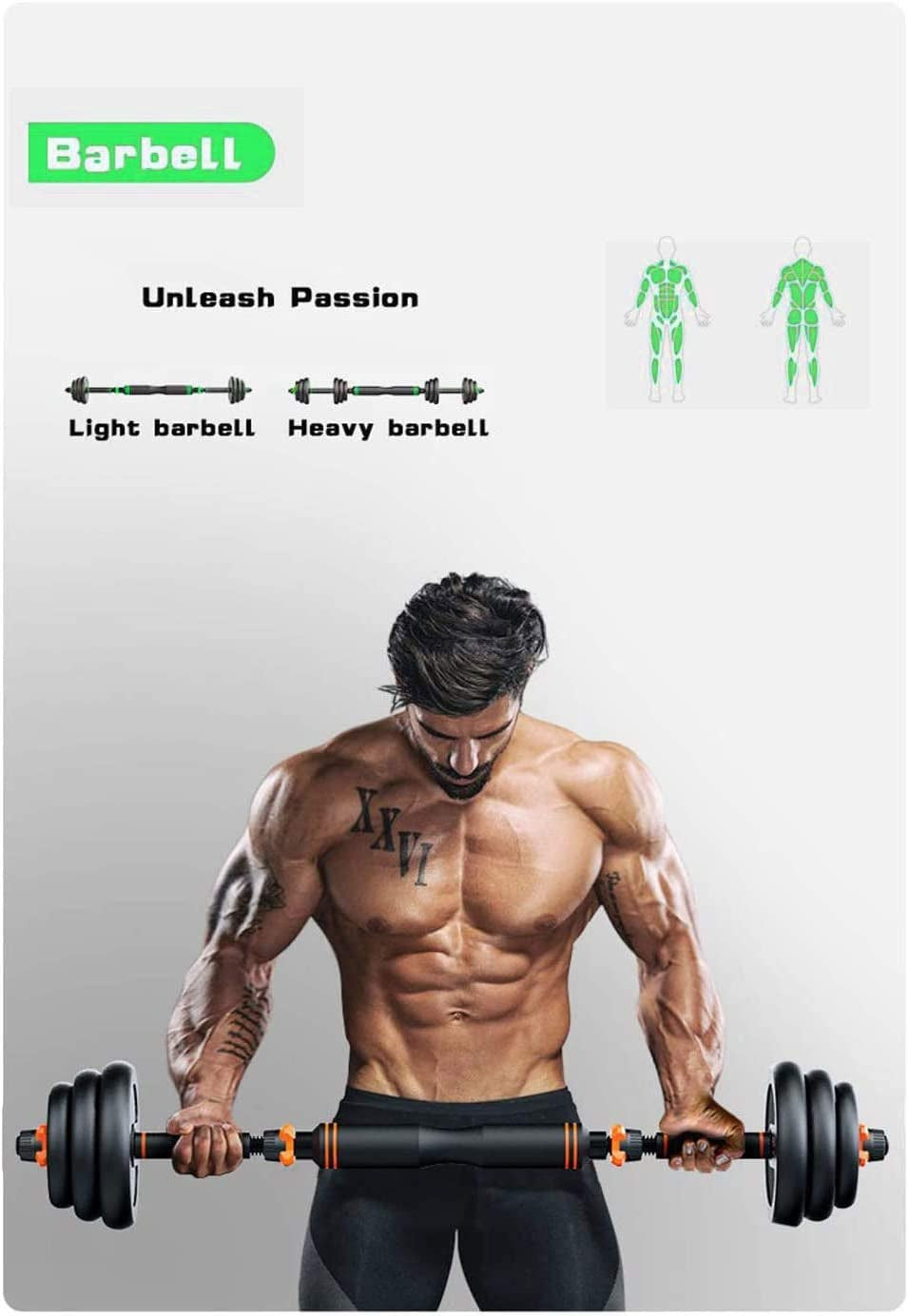 Dumbbells,Dumbbells Set,Adjustable Dumbbells,Barbell Weight Set,Exercise & Fitness Dumbbells,Adjustable Dumbbells Set of 2 (66 Pounds)