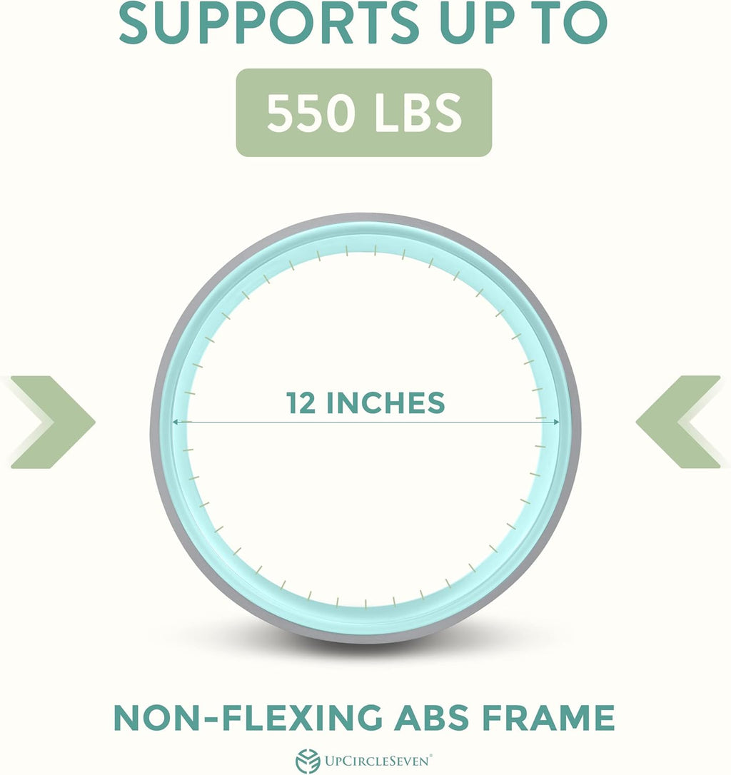 Back Roller & Yoga Wheel - Relieve Lower & Upper Back Pain & Stiffness - Therapeutically Stretch, Mobilize & Decompress Your Spine - Increase Mobility, Flexibility & Alignment